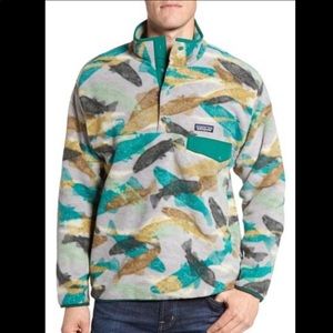 Patagonia Synchilla Snap T Trout Fish Print Fleece